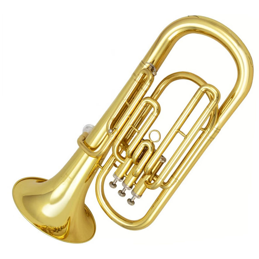 Musical Instrument Euphonium - Eufonio in Sib Laccato Oro, 3+1